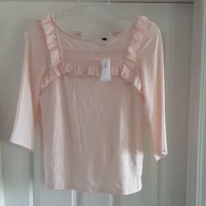 3/4 Sleeve Shirt With ruffle